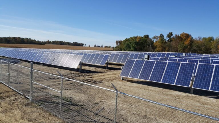 Completed solar array field, Willert Construction