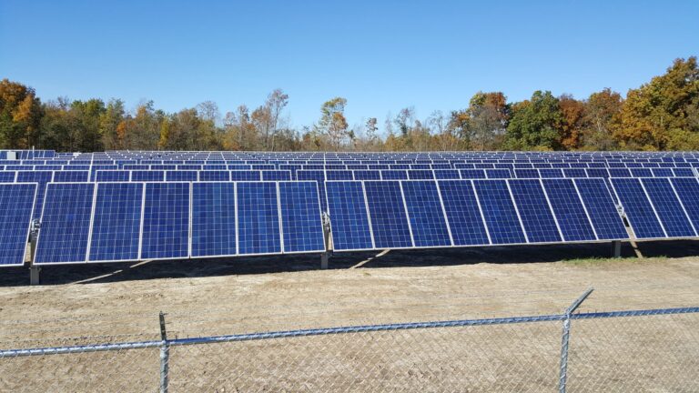 Solar panel rows at a Willert Construction energy site